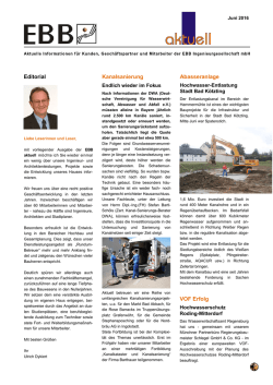 EBB aktuell - EBB Ingenieurgesellschaft mbH