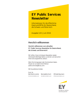 EY - Public Services Newsletter - Ausgabe 124