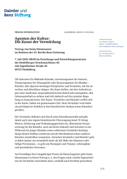 Presse-Information - Daimler und Benz Stiftung