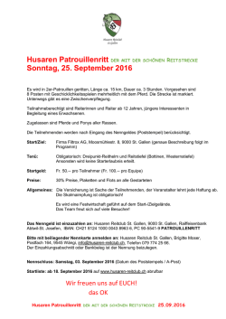 Husaren Patrouillenritt DER MIT DER