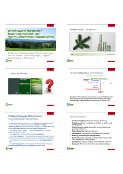 Waldbewertung und Entschädigungen