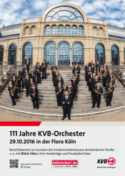 111 Jahre KVB-Orchester 29.10.2016 in der Flora Köln