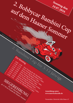 2. Bobbycar Bambini Cup auf dem Haaner Sommer