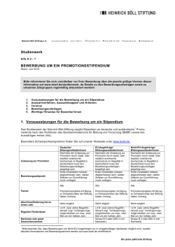 Informationen zur Bewerbung: Infoblatt A2-1 - Heinrich-Böll