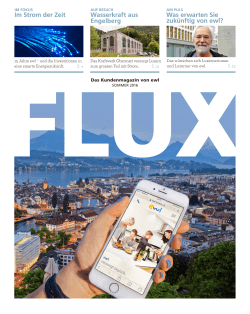 FLUX Sommer 2016 - ewl energie wasser luzern
