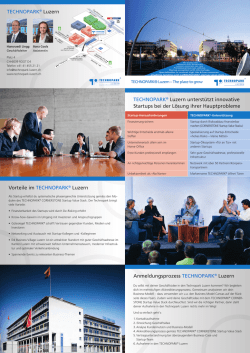 Flyer TECHNOPARK&reg; Luzern