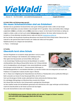Aktuelle Ausgabe 2015/16 - Freie Waldorfschule Filstal