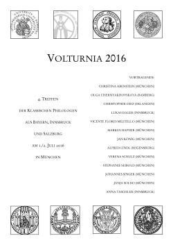 Programm Volturnia 2016 in München
