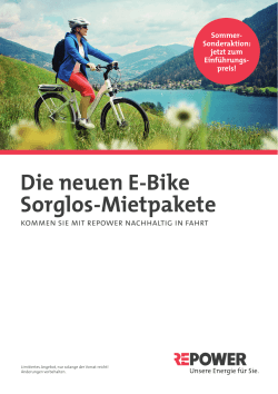 Produktbroschuere E-Bike Angebot
