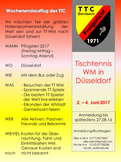 Infos - Homepage des TTC BERNBACH