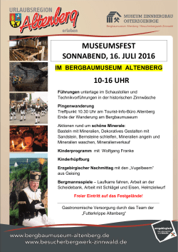 museumsfest - Altenberg im Erzgebirge