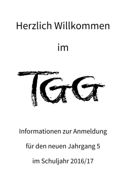 Informationen zur Anmeldung