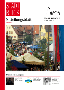 Juli 2016 Stadtblick - Stadt Altdorf b. N&uuml;rnberg