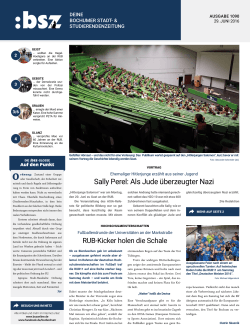 bsz-Ausgabe 1090 vom 29. Juni 2016 - Bochumer Stadt