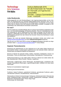 Mathe-Vorkurs WS 2016/2017