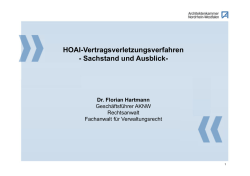 HOAI-Vertragsverletzungsverfahren