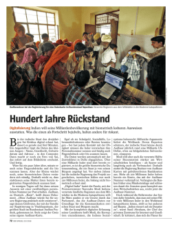 Hundert Jahre R&uuml;ckstand