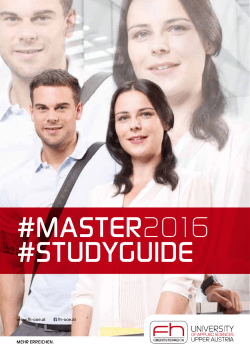 Master Study Guide 2016/17