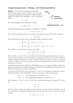 Integrationsparameter, Anfangs