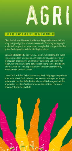 EIN ERLEBNIS F&Uuml;R KOPF, HERZ UND MAGEN