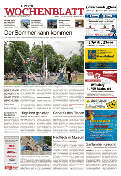 Alzeyer Wochenblatt vom 29.06.2016