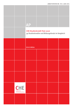 CHE AP 193 Studienkredit Test 2016