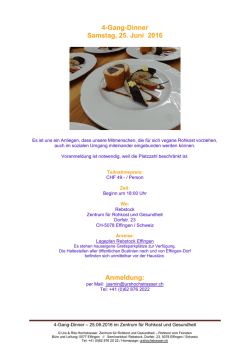 Dinner 25. Juni - Urs Hochstrasser