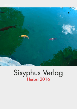 Herbstprogramm 2016 Vorschauheft