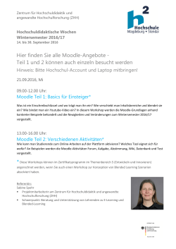 Hier finden Sie alle Moodle-Angebote