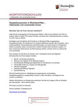 hospitationsschulen - Bildungsserver Rheinland
