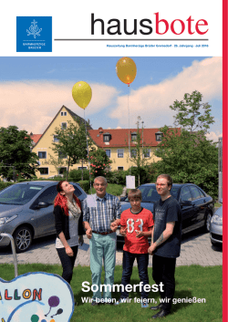 Hausbote aktuell  - Barmherzige Br&uuml;der Gremsdorf