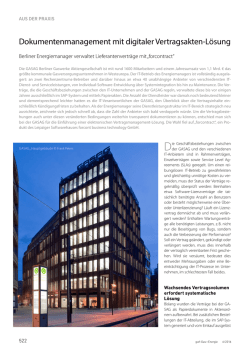 Dokumentenmanagement mit digitaler Vertragsakten