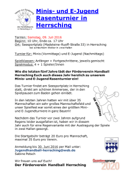 Minis und E-Jugend - TSV Handball Herrsching