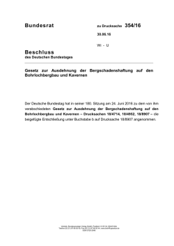 Bundesrat Beschluss