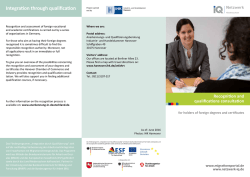 Integration through qualification - IHK Hannover