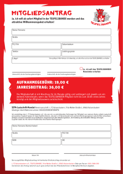 Mitgliedsantrag - 1. FC Kaiserslautern