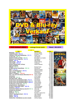 DVD Verkaufsliste