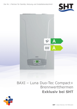 BAXI &ndash; Luna Duo-Tec Compact+ Brennwertthermen