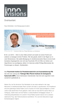 InnoVisions - Neue Ma&szlig;st&auml;be in der Bewegungssimulation