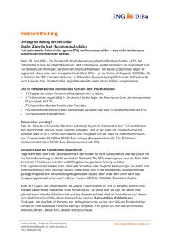 Jeder Zweite hat Konsumschulden  - ING