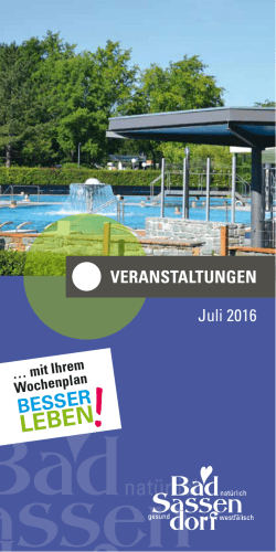 Termine und Veranstaltungen in Bad Sassendorf im Juli