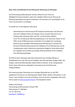 PDF-File - Fachvereinigung Wärmepumpen Schweiz FWS