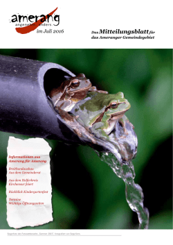 im Juli 2016 - Gemeinde Amerang