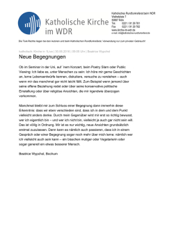 Neue Begegnungen