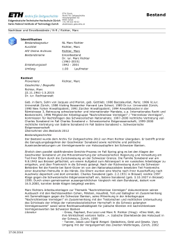 Bestand - Archiv für Zeitgeschichte der ETH Zürich