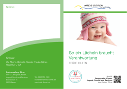 Info-Flyer "Frühe Hilfen"