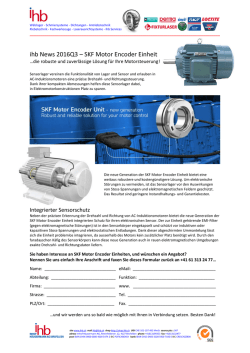 ihb News 2016Q3 &ndash; SKF Motor Encoder Einheit