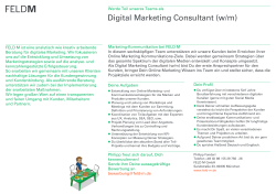 Digital Marketing Consultant (w/m)