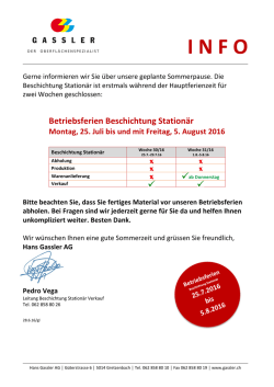INFO - Gassler AG
