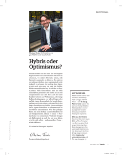 Hybris oder Optimismus?